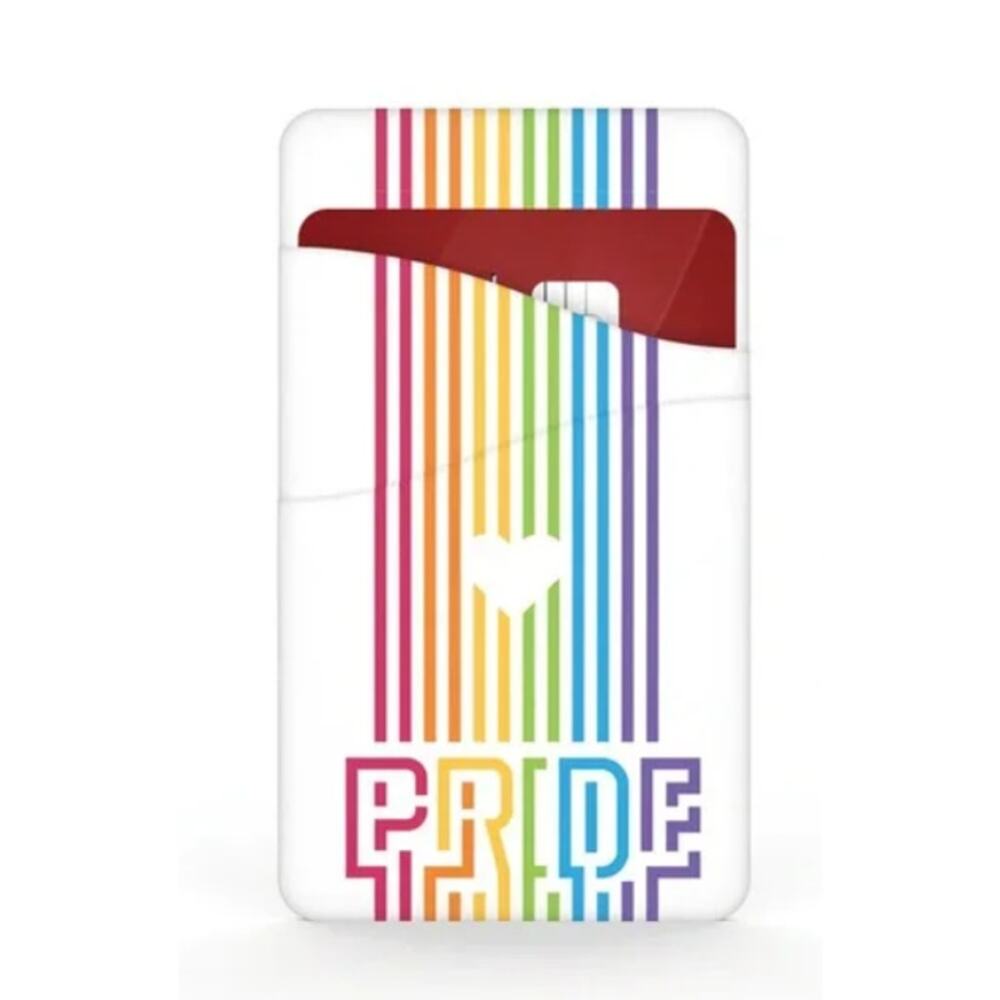 Colorways Pride Rainbow White Self-Adhesive Phone Wallet LGBTQIA CARD holder